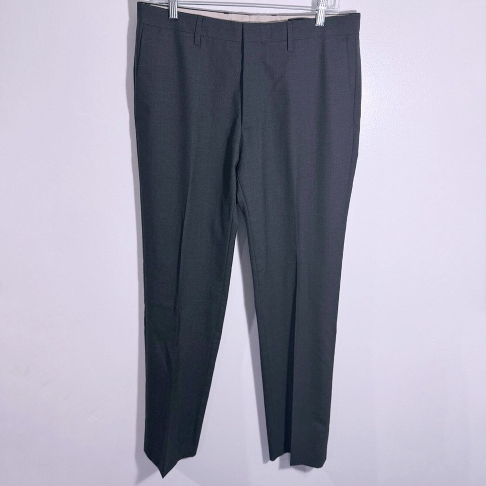 Banana Republic Tailored Slim Fit 100% Wool Black Pants Size 33